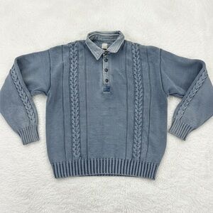 Blue Willi's Cable Knit Snap-Collar Women's Sweater - XL
b79